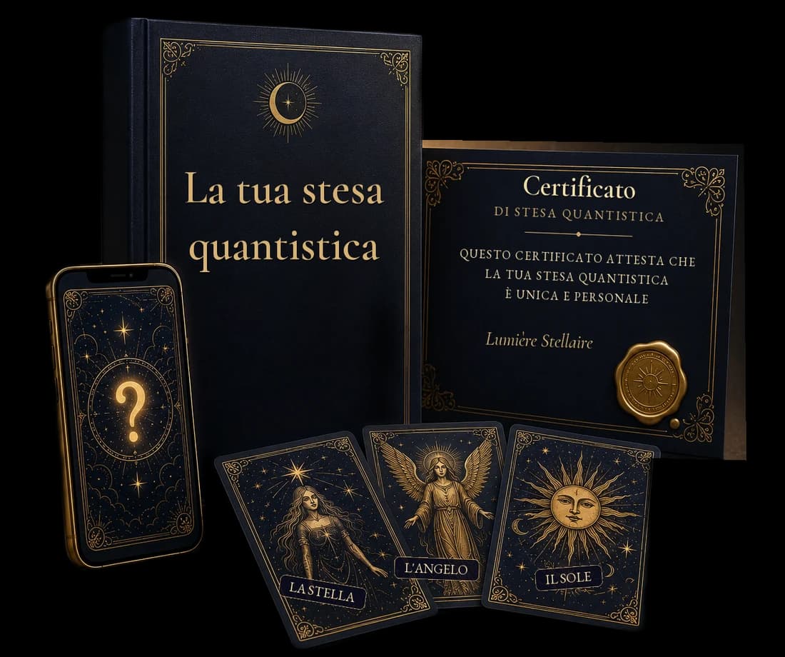 Tutto ciò che ricevi: la tua lettura, le tue carte, il certificato e la tua carta portafortuna
